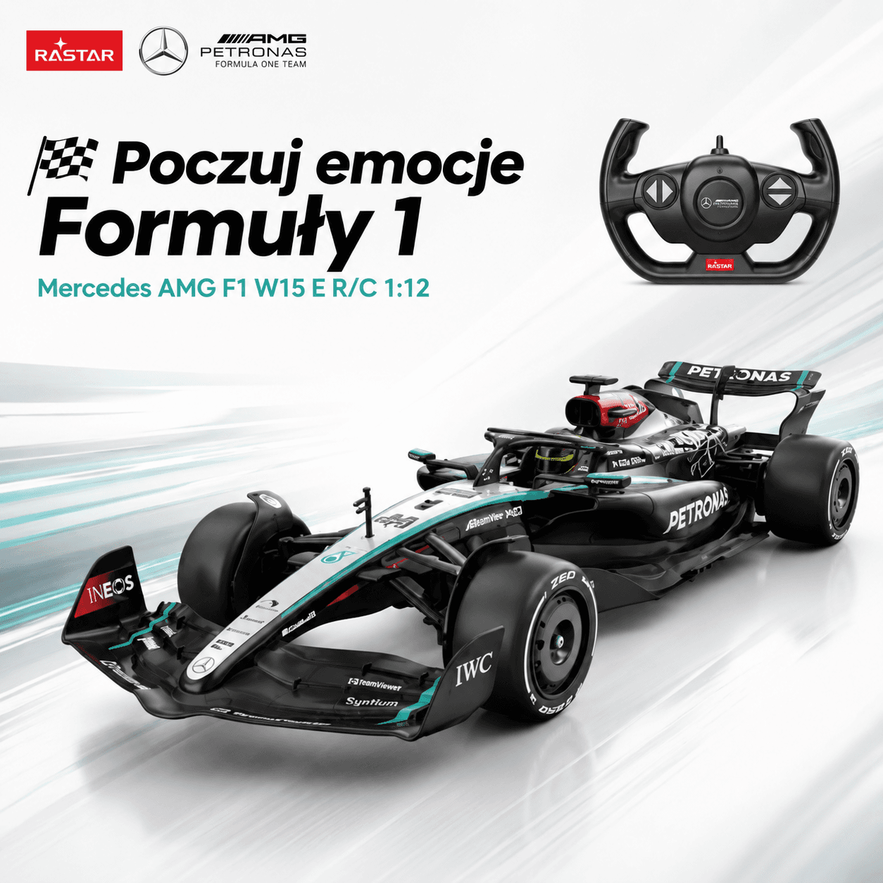 Mercedes AMG F1 W15 E R/C 1:12 – spełnij marzenie każdego fana Formuły 1