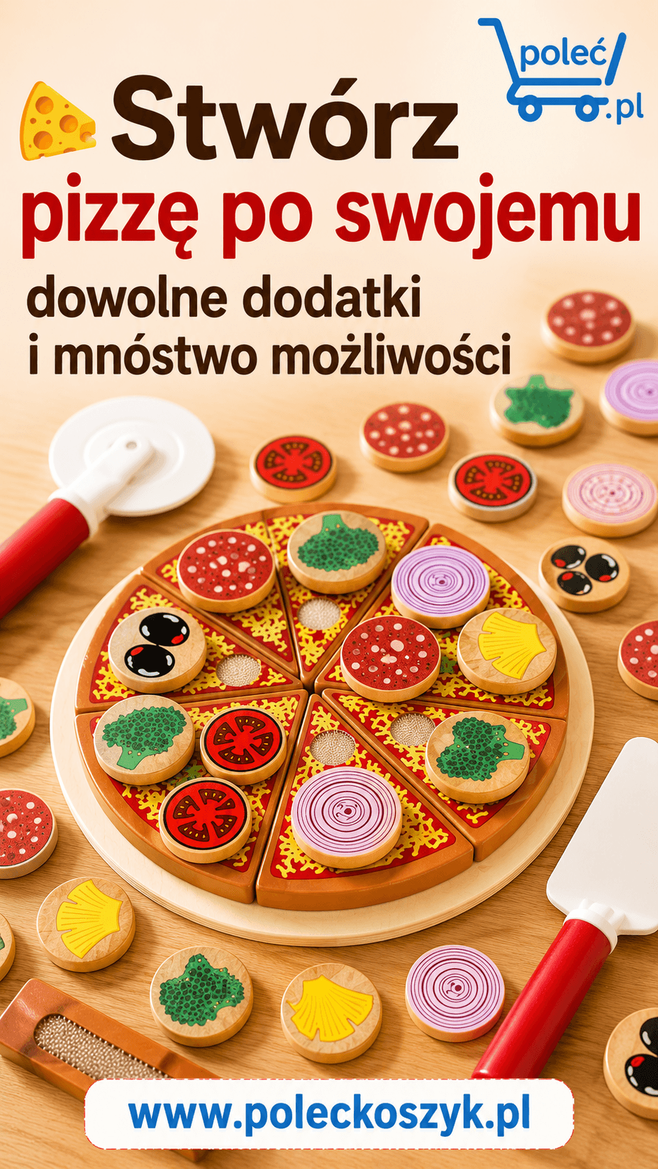 Drewniana pizza do krojenia – zabawka, która rozwija wyobraźnię i uczy przez zabawę